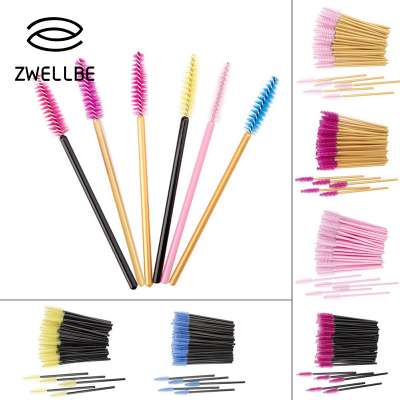 50Pcs/Pack Disposable Eyelash Brushes Eye Lashes Cosmetic Brush Mascara Wands