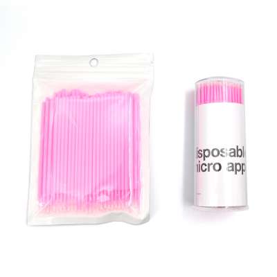 MVM 100Pcs/bottle pink eyelash extensions micro mascara wand with micro mascara wand