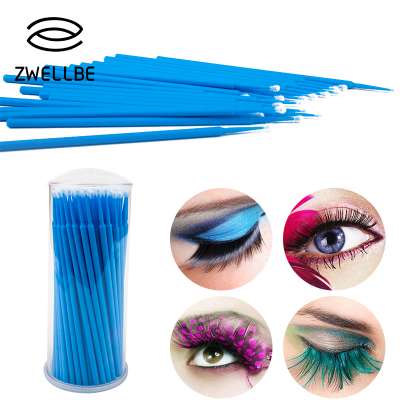 zwellbe 100PCS/Lot Disposable Eyelash Brushes Swab Microbrushes Eyelash Extension Tools